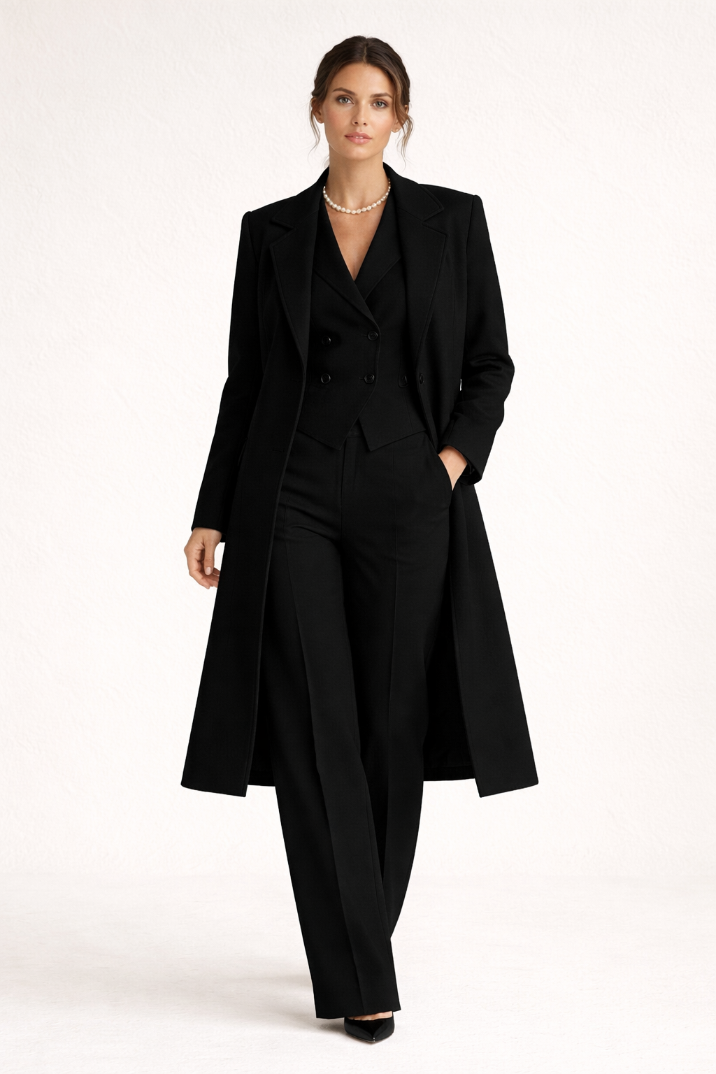 Three Piece Blazer Vest Pants Set