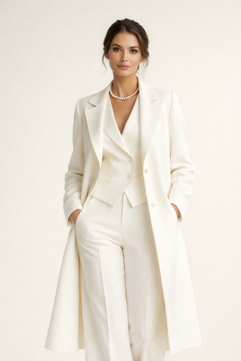 Three Piece Blazer Vest Pants Set