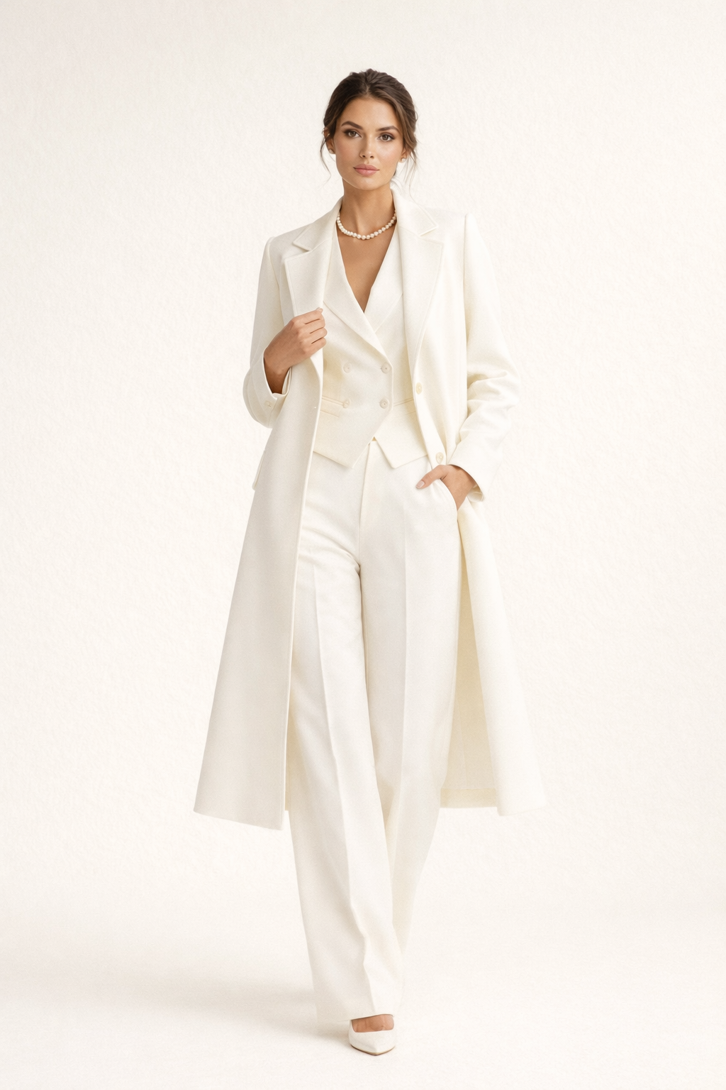 Three Piece Blazer Vest Pants Set