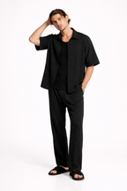 Casual Shirt And Straight Pants Set