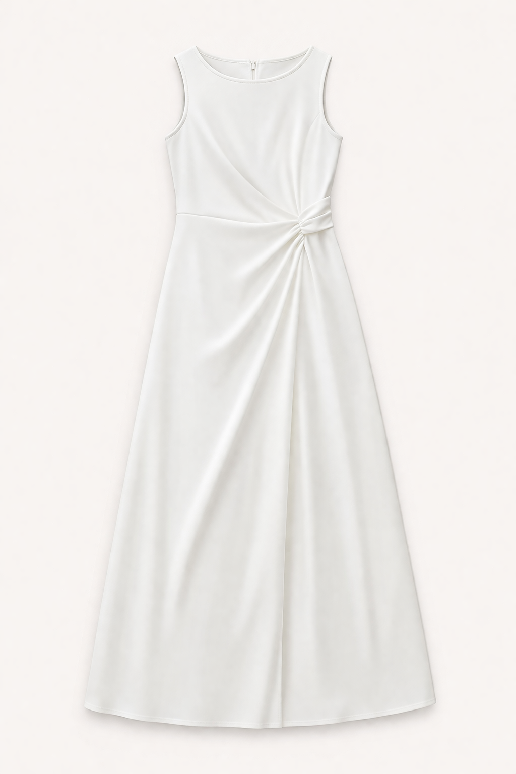 Tailored Long Dress With Side Draping And Slit Elegant Evening Gown
