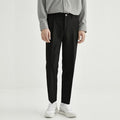 Straight Leg Ankle Pants With Front Fly Closure